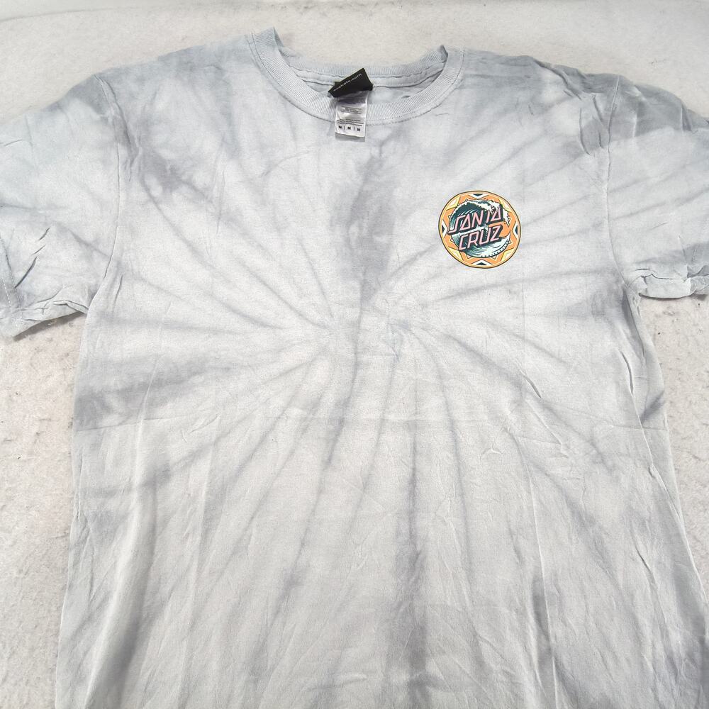 Santa Cruz Casual Crew Neck Short Sleeve Graphic Shirt Mens Size M Tie Dye